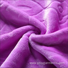 A thick purple blanket